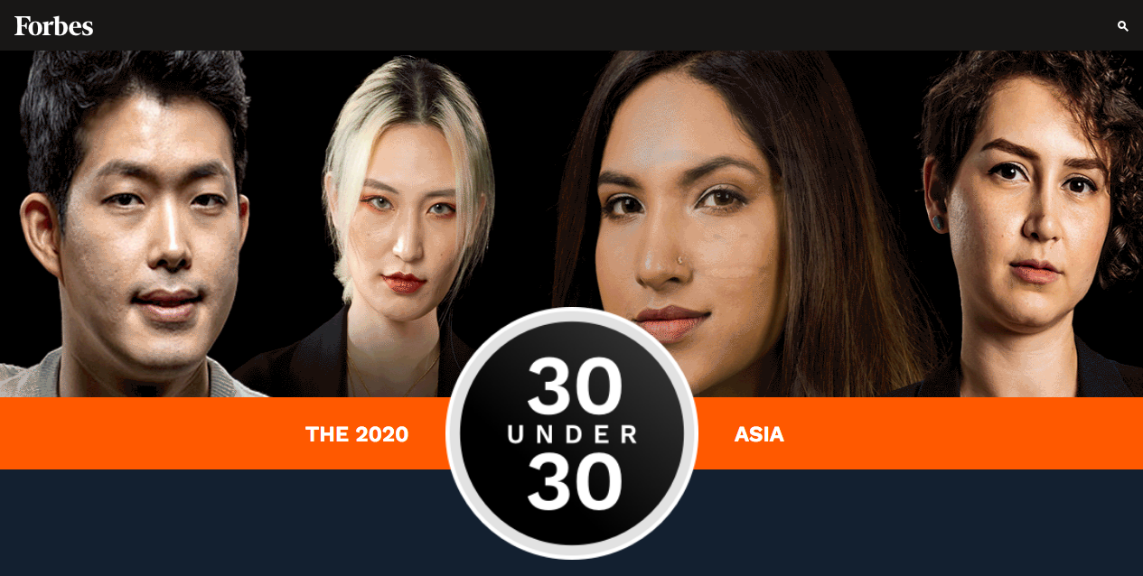 Forbers 30 Under 30 Asia 2020 (Gambar via www.forbes.com)