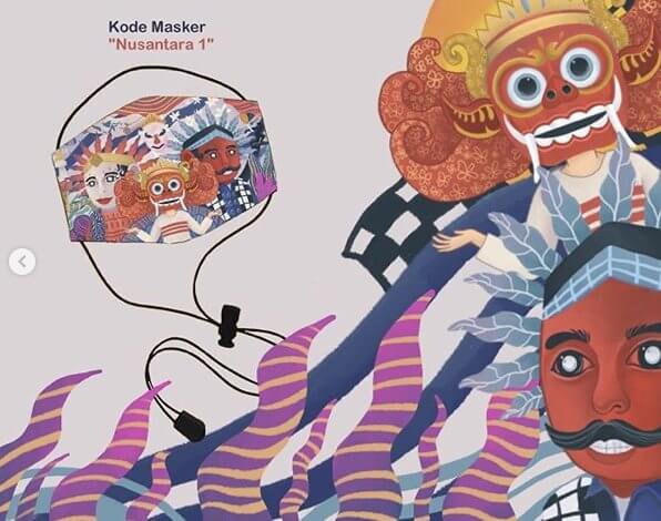 Mahasiswa Malang Sukses Bikin Design  Masker  Tema Nusantara 