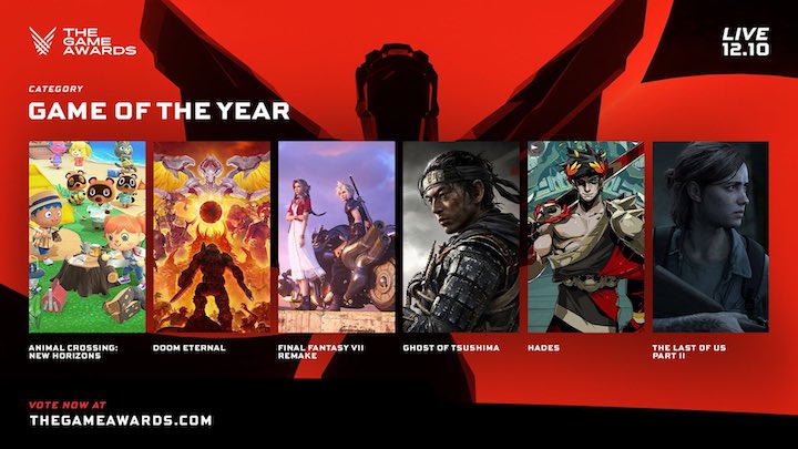 The Game Awards 2020 Nominasi Game of The Year (Gambar via Twitter @@thegameawards)