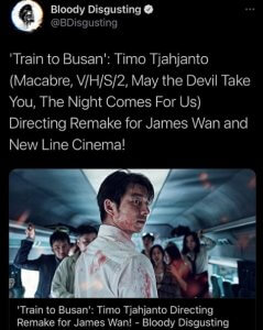 Timo Tjahjanto Akan Terlibat dalam 'Train to Busan' Versi Amerika