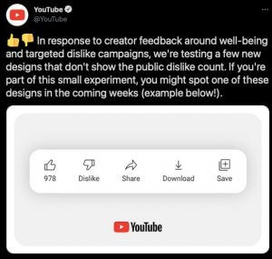 YouTube Sembunyikan Jumlah Dislike. Sudah Fix, kah?