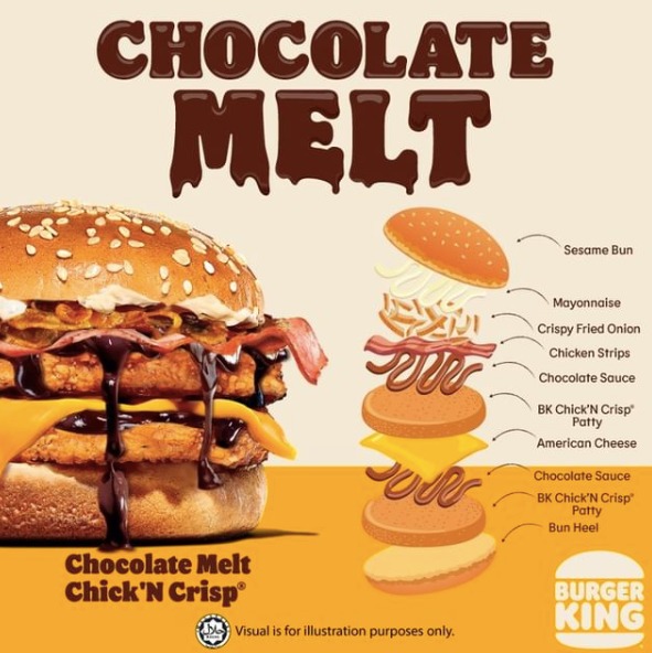 Burger Saus Cokelat dari Burger King Sudah Rilis, Mau Coba?